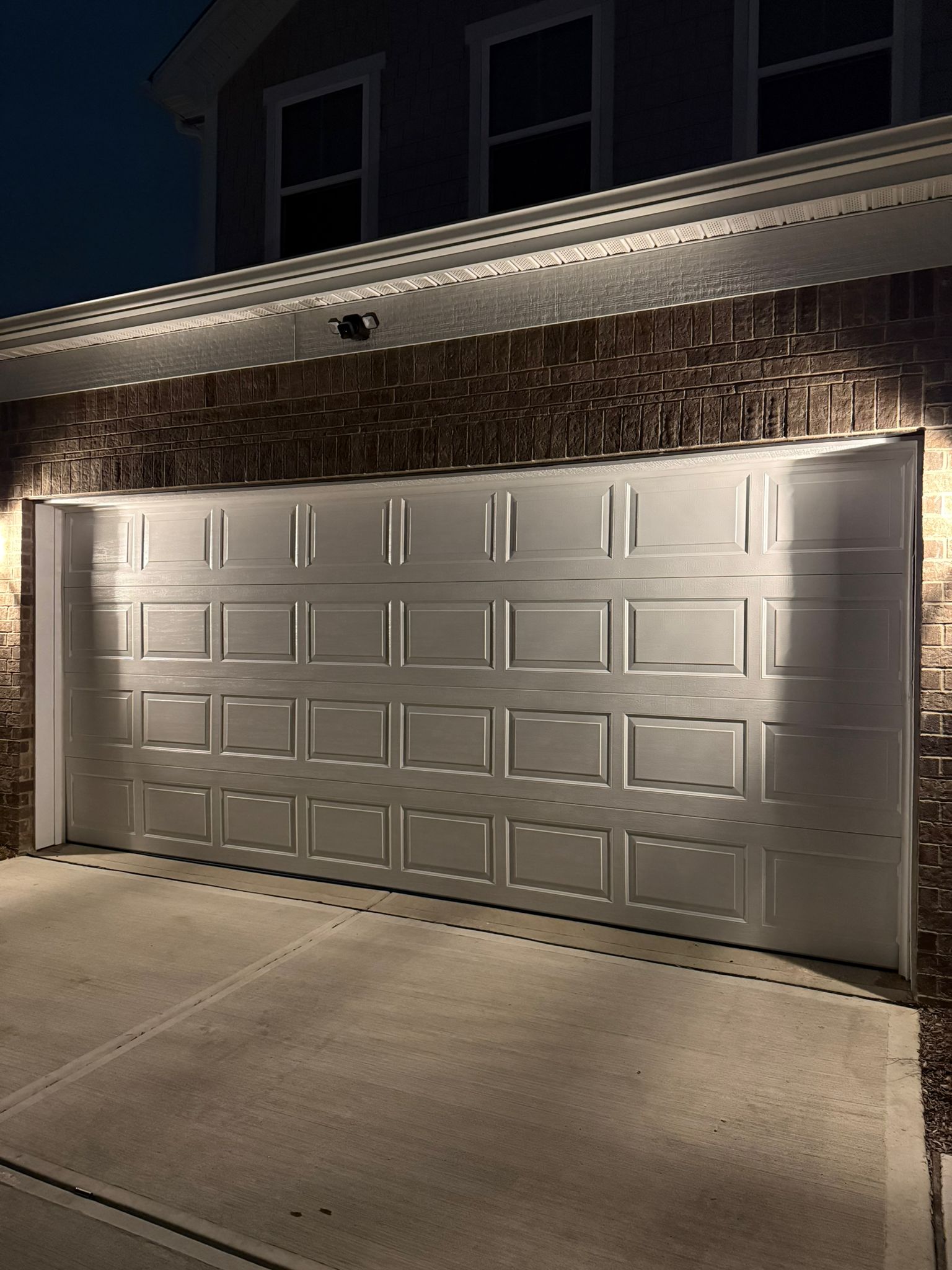 Professional garage door installation work